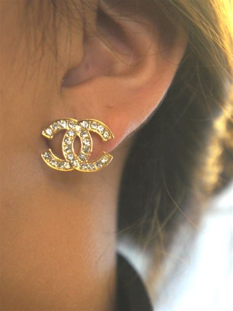 replica chanel diamond earrings|small chanel inspired earrings.